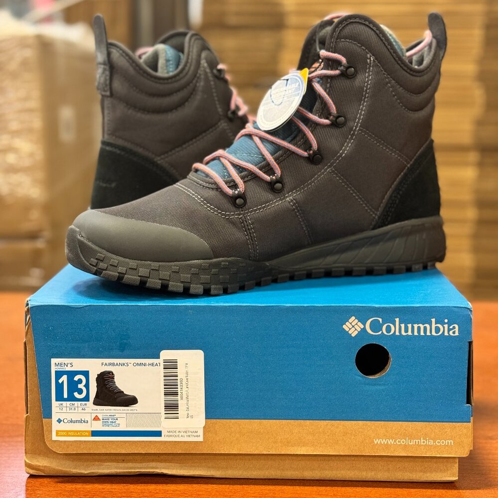 Columbia Men's Fairbanks Omni-Heat, Shark/Cave Water - US Size 13M
